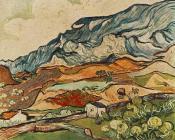 文森特威廉梵高 - 圣雷米附近的阿尔卑斯山景观